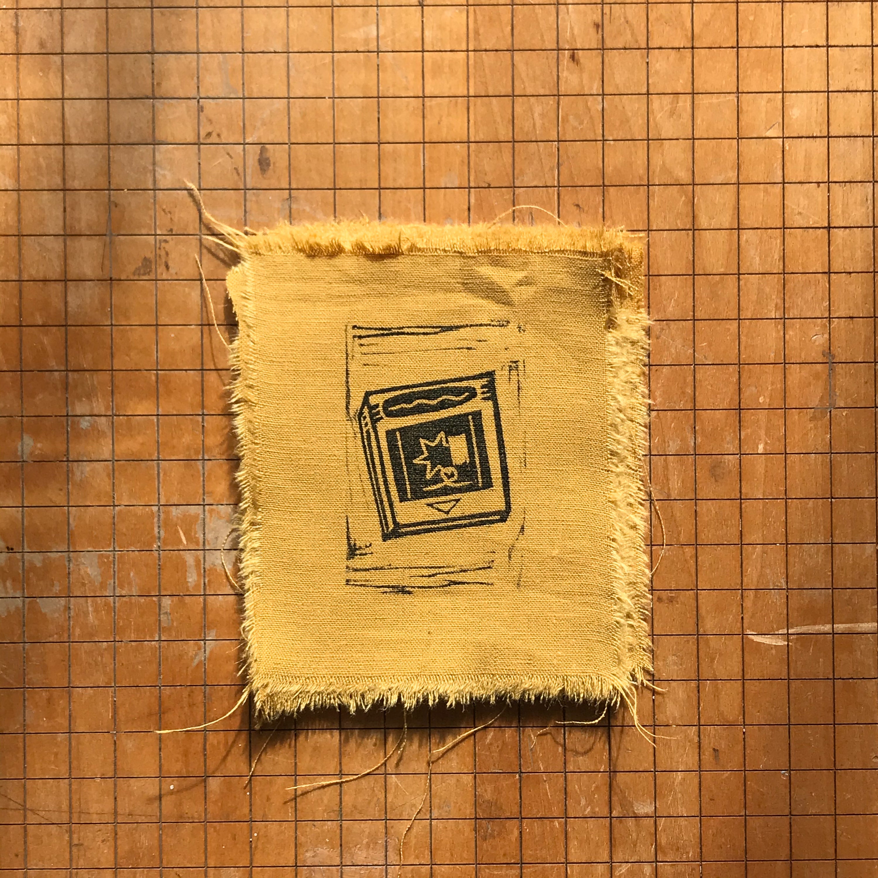 OG Gameboy Cartridge 1 Linocut Patch