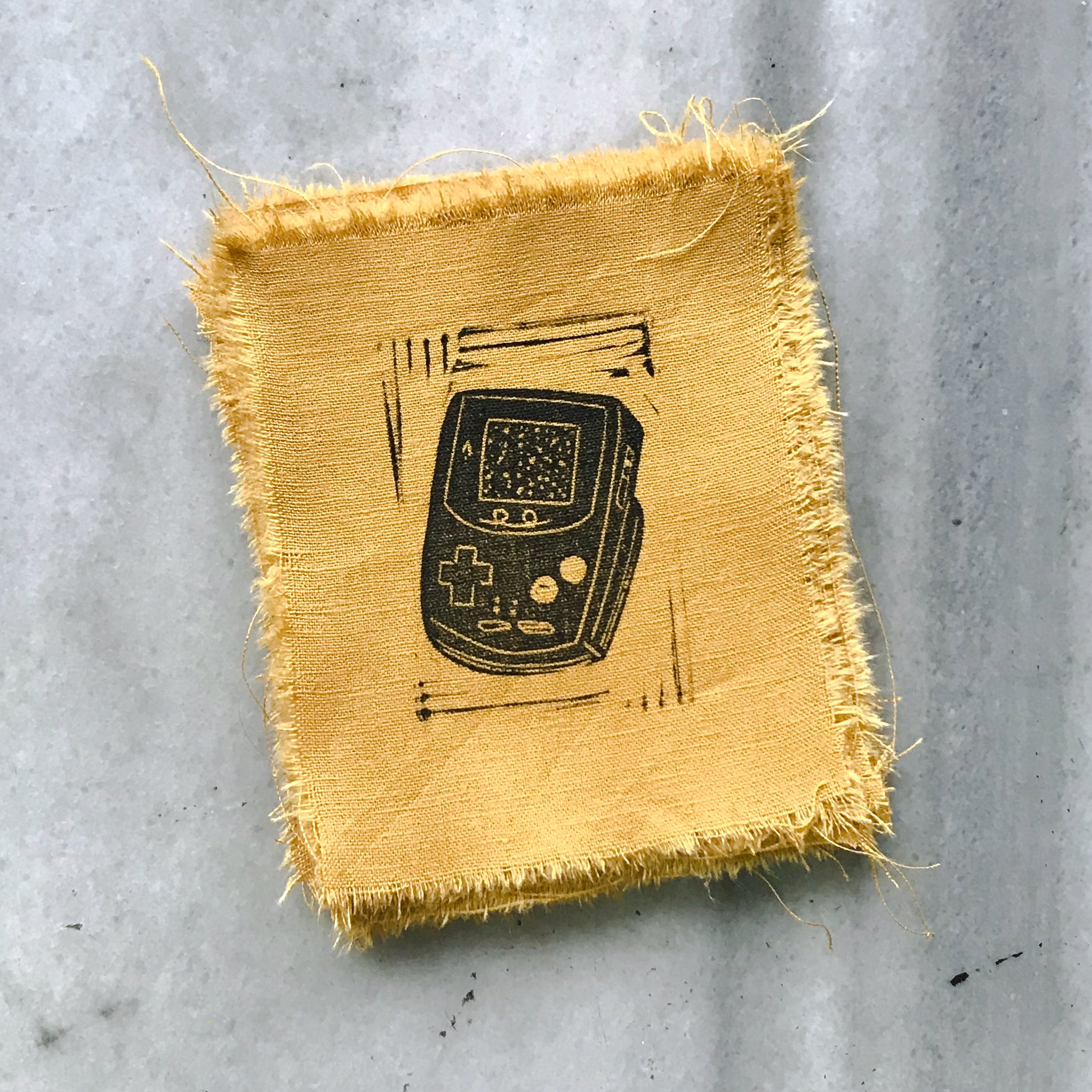 Gameboy Color Linocut Patch