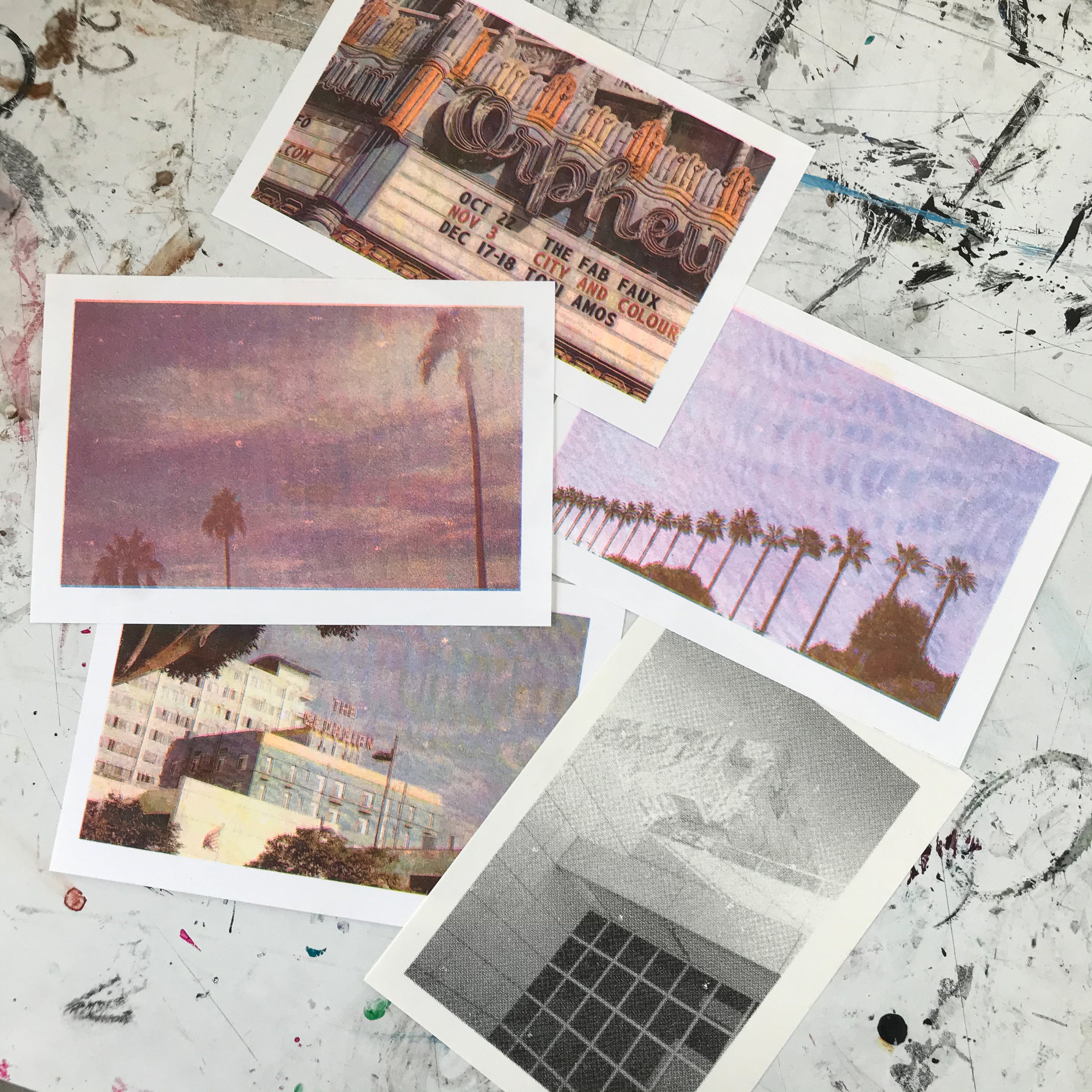 Palm Trees Risograph