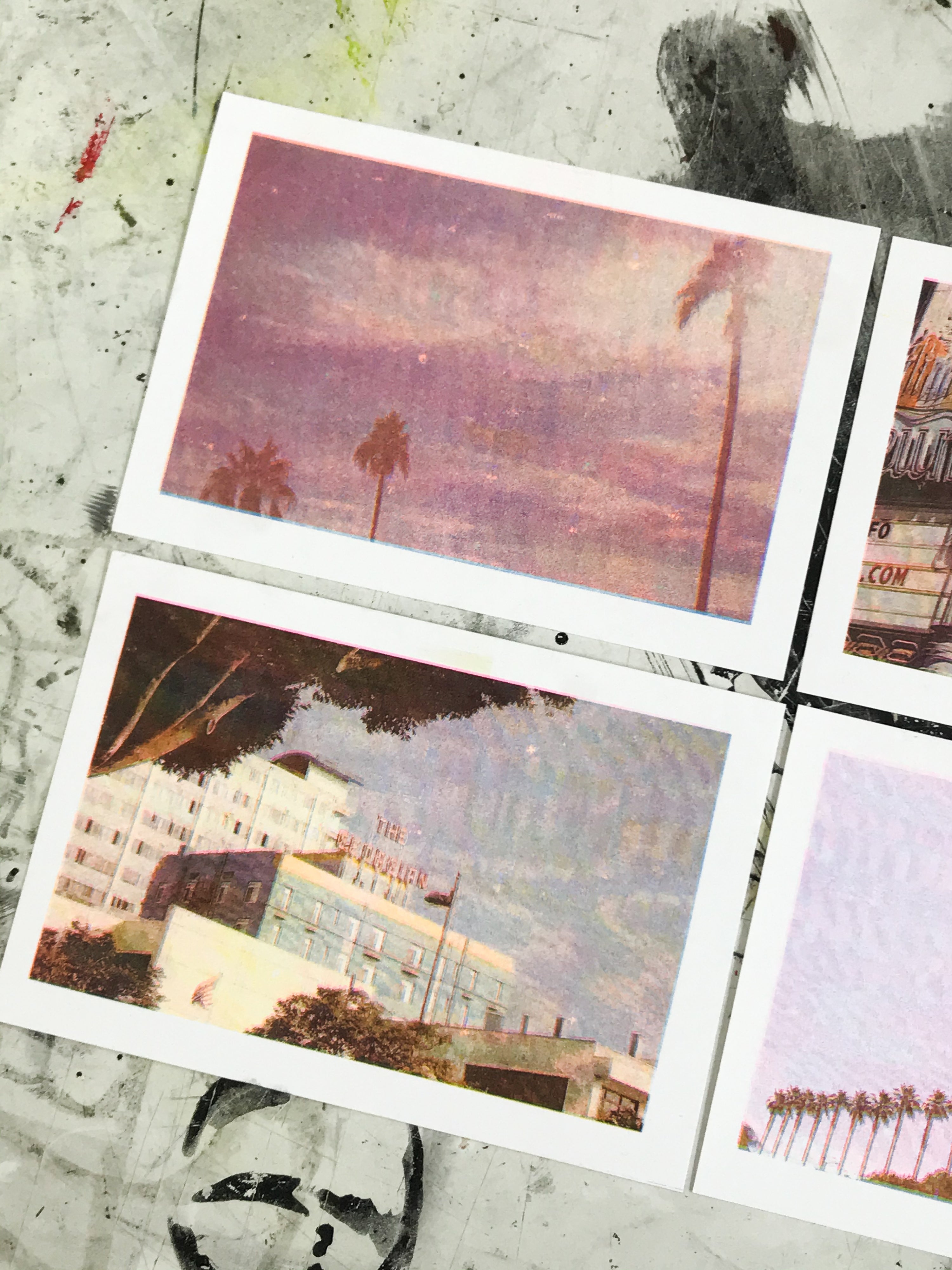 Palm Trees Risograph