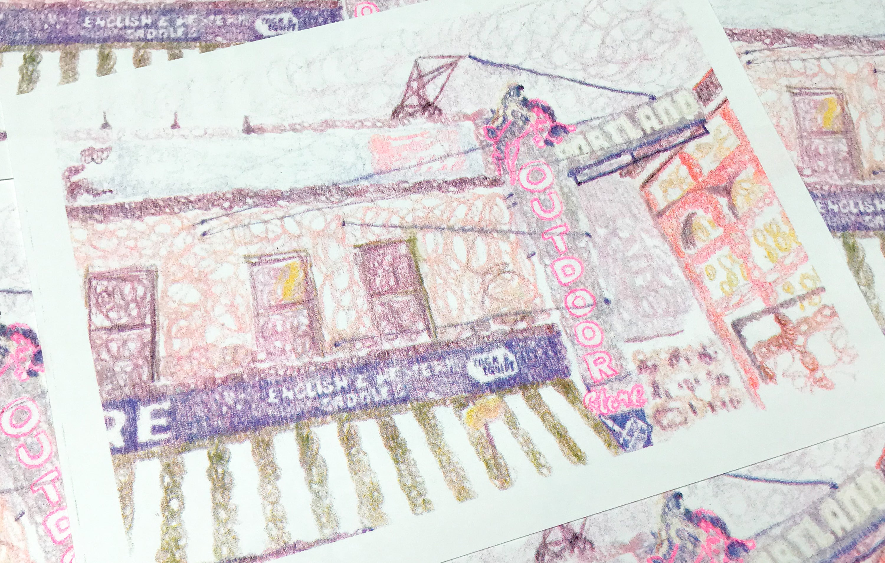 Portland Outdoor Store Risograph