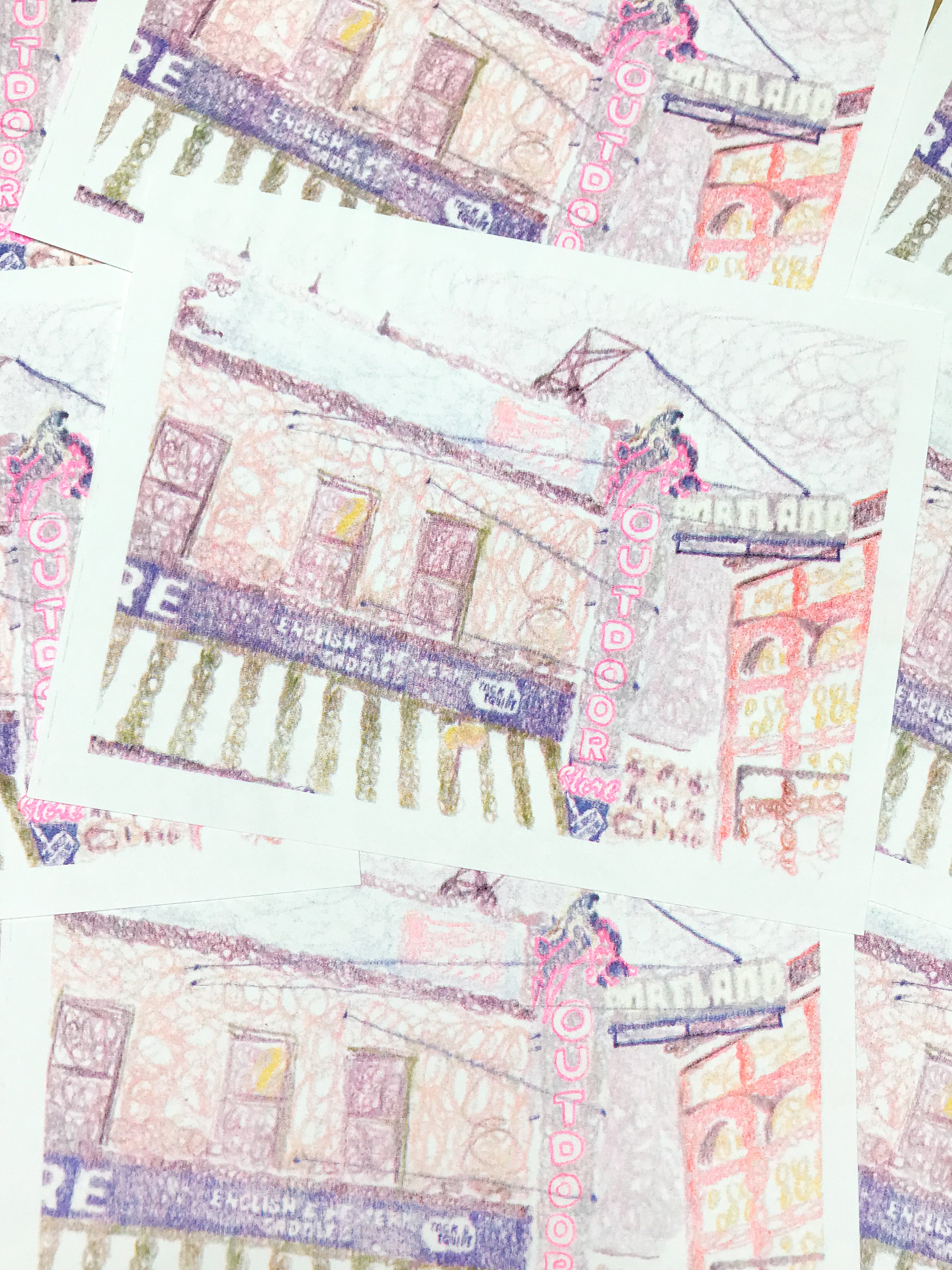 Portland Outdoor Store Risograph