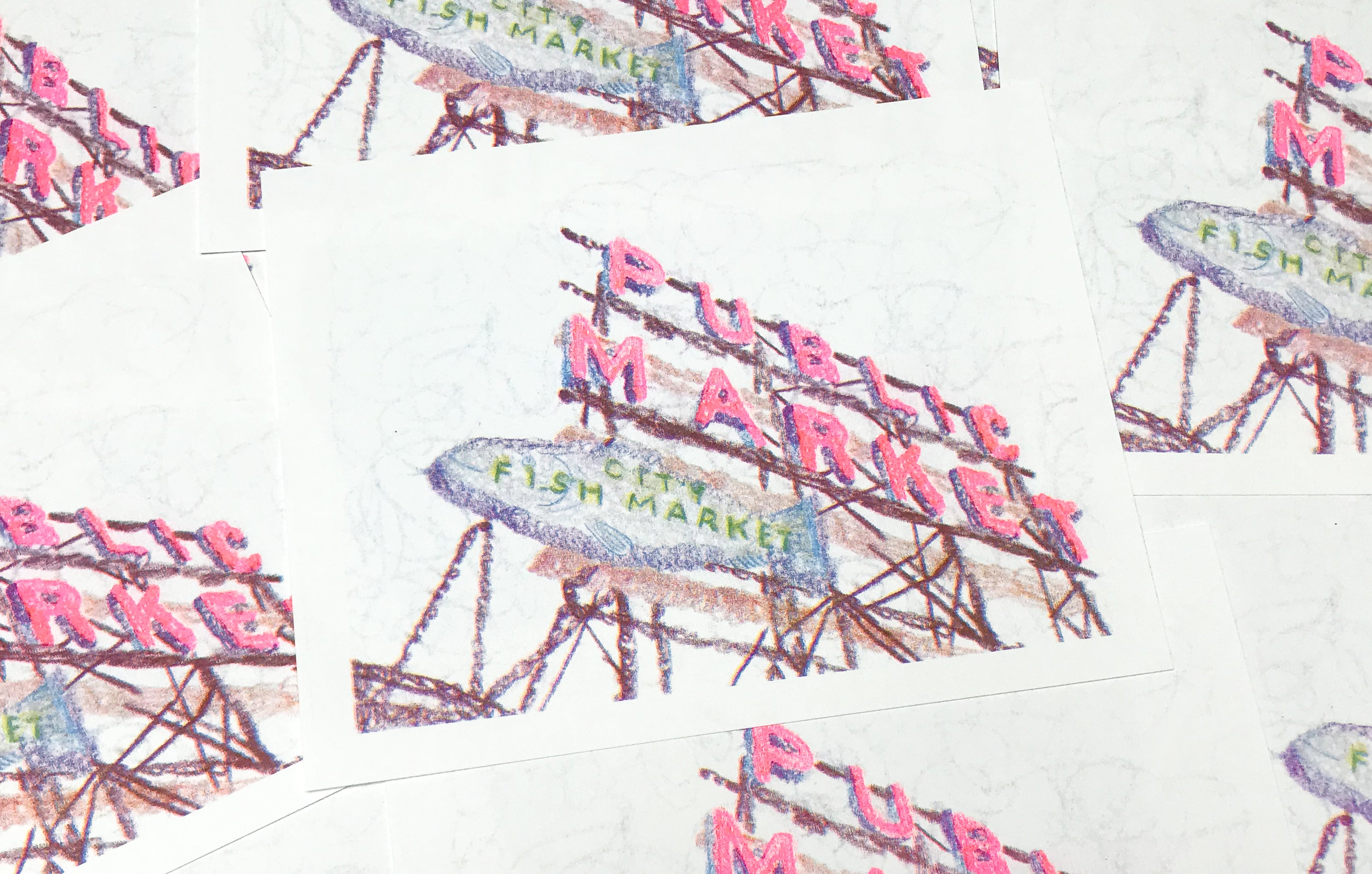 Seattle Public Market Risograph